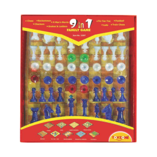 9 in 1 Chess | Chess & Checkers Set | Ludo and snakes & ladders | Multi-game Set | Strategy Games | Family Fun | Portable & Travel-Friendly | Educational & Classic Board Games | Gift Set for All Ages