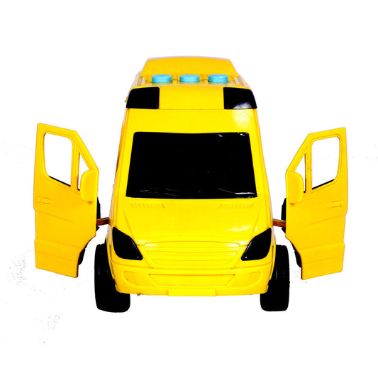Airport Taxi Friction Van | Friction-powered Toy | Push & go Toy | Pull-Push vehicle | Durable Van | Easy Play Van | For Kids age 3+ years
