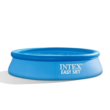 Intex 8ft X 2ft Easy Set Inflatable Puncture Resistant Circular Above Ground Pool 28106