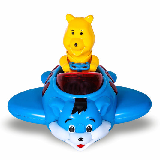 Bear In Plane Bump 'N' Go | Lights & Sound | Musical Baby Toy | Baby Dance Toy | Active Play Toy | Battery Operated Toy | Educational Toy for Infants | Infant Sensory Play Toy | For New Born & Toddlers