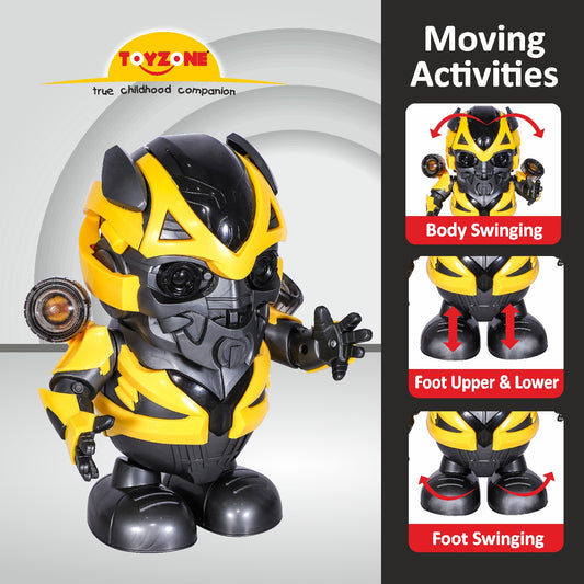Bumble Bee Dance Hero Bump 'N' Go | Lights & Sound | Musical Baby Toy | Baby Dance Toy | Active Play Toy | Battery Operated Toy | Educational Toy for Infants | Infant Sensory Play Toy | For New Born & Toddlers