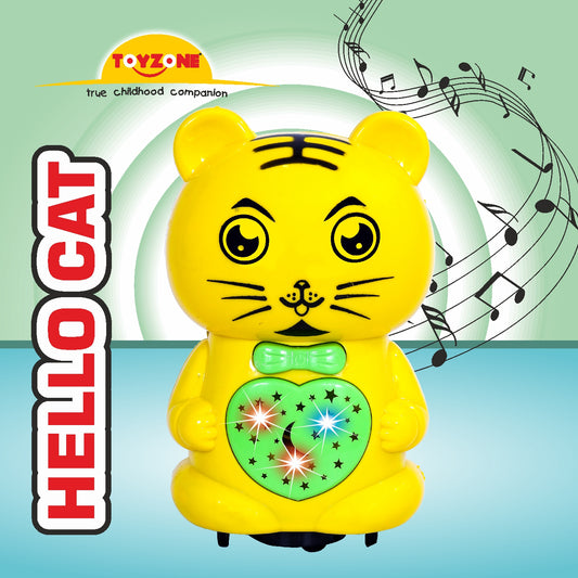 Hello Cat Bump 'N' Go | Lights & Sound | Musical Baby Toy | Baby Dance Toy | Active Play Toy | Battery Operated Toy | Educational Toy for Infants | Infant Sensory Play Toy | For New Born & Toddlers