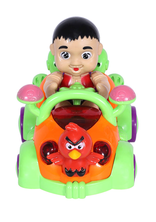 Car With Child Bump N Go | Lights & Sound | Musical Baby Toy | Baby Dance Toy | Active Play Toy | Battery Operated Toy | Educational Toy for Infants | Infant Sensory Play Toy | For New Born & Toddlers
