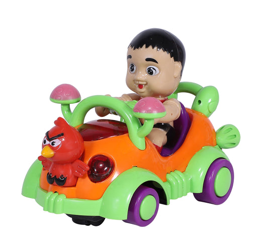 Car With Child Bump N Go | Lights & Sound | Musical Baby Toy | Baby Dance Toy | Active Play Toy | Battery Operated Toy | Educational Toy for Infants | Infant Sensory Play Toy | For New Born & Toddlers