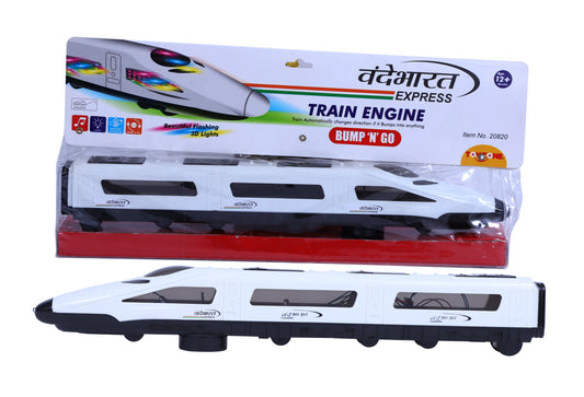Vandey Bharat Express Bump 'N' Go (Header Pack) | Lights & Sound | Musical Baby Toy | Baby Train Toy | Active Play Toy | Battery Operated Toy | Educational Toy for Infants | Infant Sensory Play Toy | For New Born & Toddlers