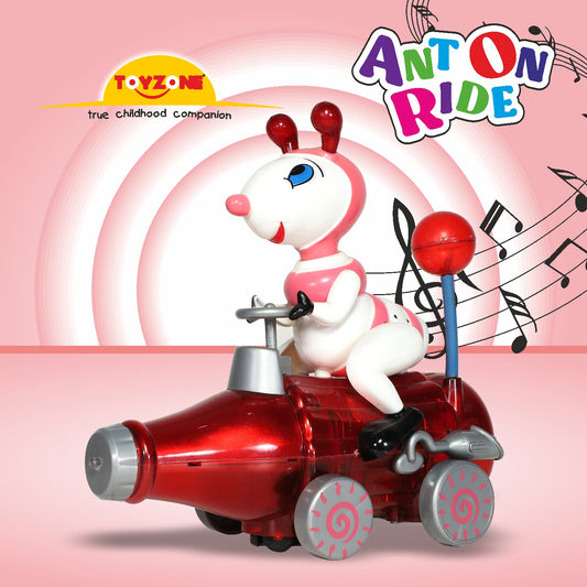 Ant On Ride Bump 'N' Go | Lights & Sound | Musical Baby Toy | Baby Dance Toy | Active Play Toy | Battery Operated Toy | Educational Toy for Infants | Infant Sensory Play Toy | For New Born & Toddlers