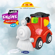 Load image into Gallery viewer, Engine Pull Along | Interactive pull toy | Toy for walking babies Toddler | Movement toy | Early learning Pull toy | Toddler activity toy | For age 12+ Months
