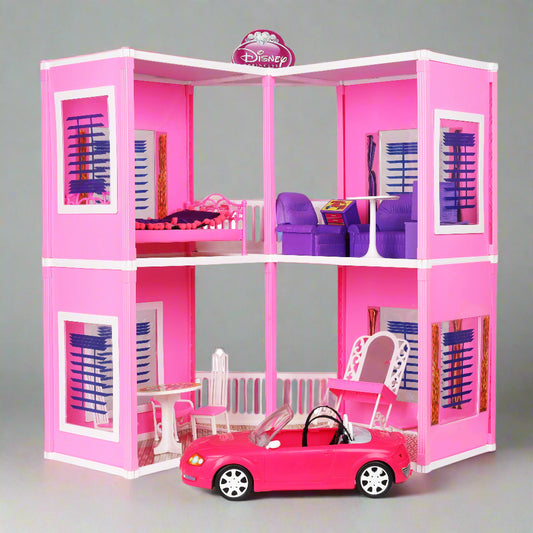 Glamour Doll house | Girls Role Playset | Pretend Play | Doll House with Furniture | Dollhouse Accessories | Imaginative Play | Playhouse | For Kids Age 3+ years