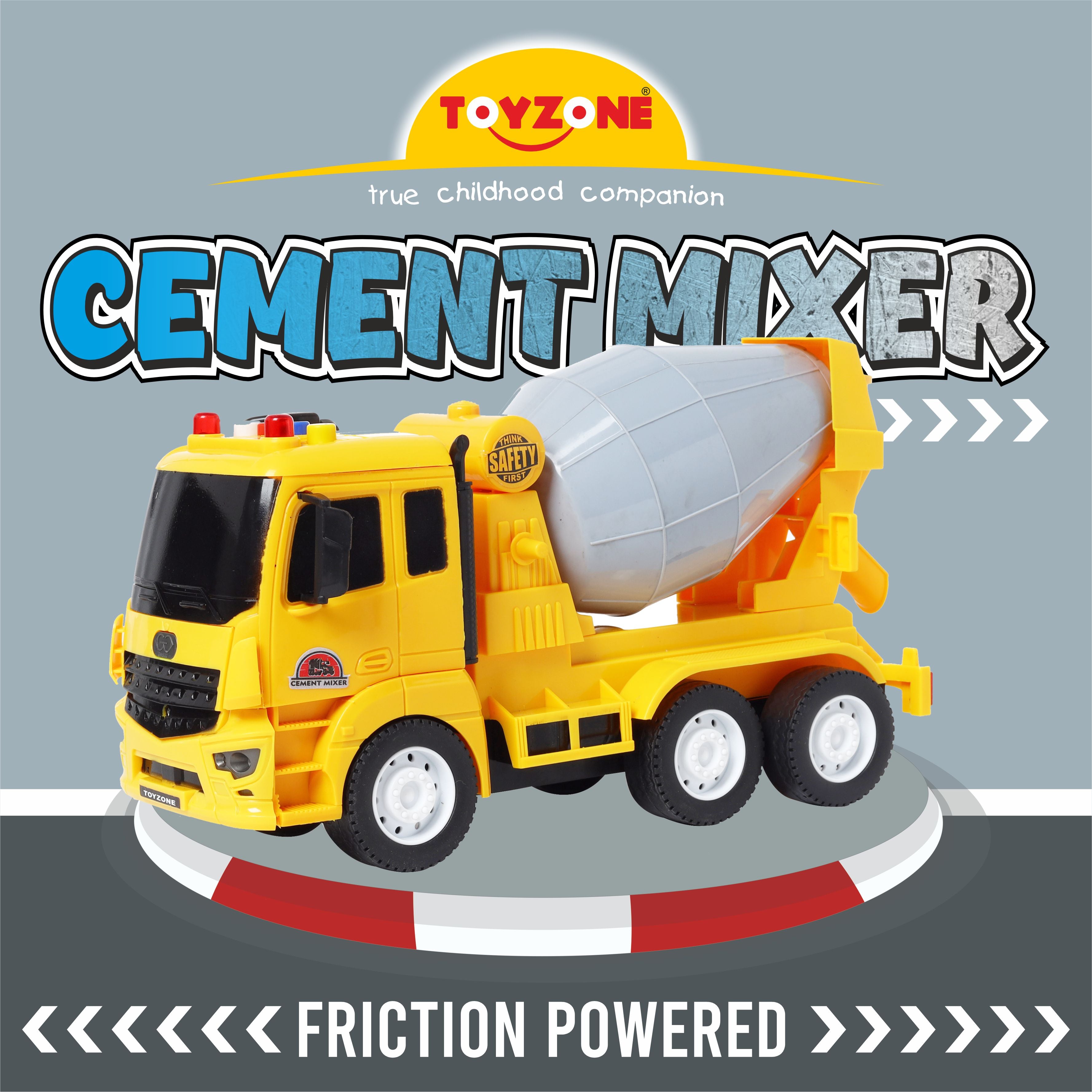 Cement Mixer | Friction Powered Toy | Unbreakable Toy | Push and Go | Made in India | For kids 2+ year