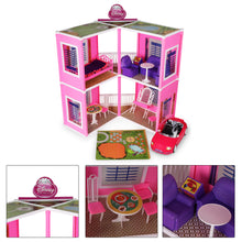 Load image into Gallery viewer, Glamour Doll house | Girls Role Playset | Pretend Play | Doll House with Furniture | Dollhouse Accessories | Imaginative Play | Playhouse | For Kids Age 3+ years
