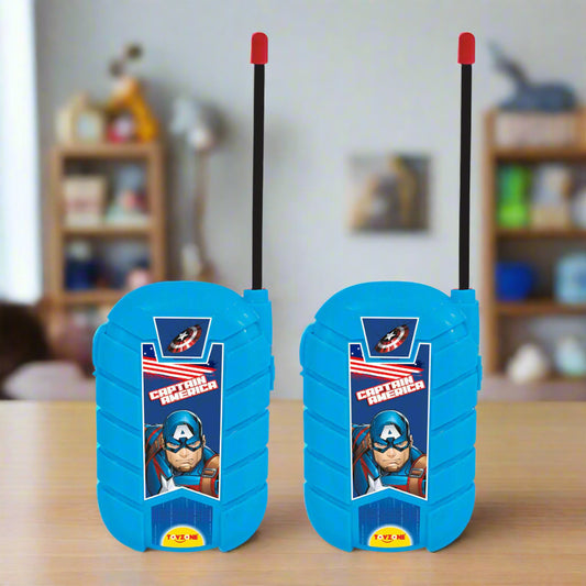 Captain America Walkie Talkie | Kids communication Toy | Durable two-way Radios | Playtime gadgets | Interactive walkie talkies | Portable kids radios | Fun radios for kids | Wireless toys | For 3+ Years