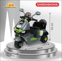 Load image into Gallery viewer, Himalayan Electric Scooter - Grey | Rechargeable Scooty | Powered by 6V &amp; 4.5 AH Battery | Ride-On Scooter | Kids Electric Scooty | For Kids 2+ Years
