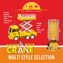 Load image into Gallery viewer, Elevator Crane | Friction Powered Toy | Unbreakable Toy | Push and Go | Made in India | For kids 2+ year
