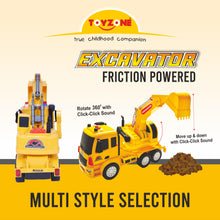 Load image into Gallery viewer, Excavator | Friction Powered Toy | Unbreakable Toy | Push and Go | Made in India | For kids 2+ year
