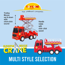 Load image into Gallery viewer, Elevator Rescue Crane | Friction Powered Toy | Unbreakable Toy | Push and Go | Made in India | For kids 3+ year
