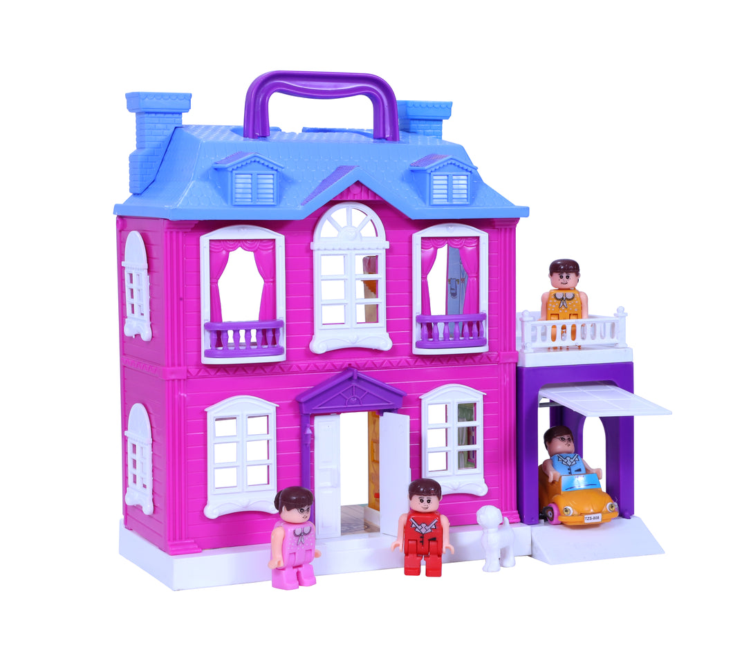 Dream Palace Doll House - 40 pcs | Girls Role Playset | Pretend Play | Doll House with Furniture | Dollhouse Accessories | Imaginative Play | Playhouse | For Kids Age 3+ years