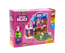 Load image into Gallery viewer, Dream Palace Doll House - 40 pcs | Girls Role Playset | Pretend Play | Doll House with Furniture | Dollhouse Accessories | Imaginative Play | Playhouse | For Kids Age 3+ years
