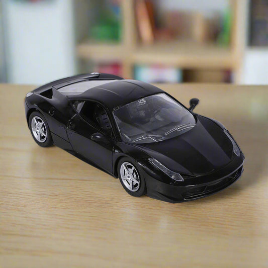 Carbon RC Car - Black | 27 MHz Fully Functionable | 1:24 Scale | Battery & Charger Cable | Range upto 25m | Luminous Headlight | Perfect Tyre Grip | For Age 4+ Years