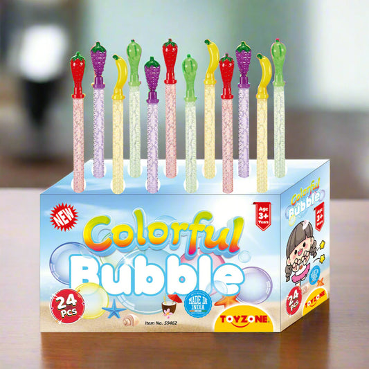 Fruit Shape Bubble Tubes | Bubble wands for kids | Bubble blowing tubes | Bubble Blower | Bubble sticks | Outdoor bubble toys for kids | Colorful Bubbles | Cool bubble toy | For kids age 3+ years