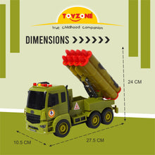 Load image into Gallery viewer, Prithvi Missile Launcher | Friction Powered Toy | Unbreakable Toy | Missile Launcher Toy Truck | Push and Go | Made in India | For kids 3+ year
