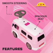 Load image into Gallery viewer, Happy Bus Ride On - Pink | Toddler Ride-on | Lights &amp; Music | Ride-on with easy storage | Grip wheels | Make in India | Indoor &amp; Outdoor | For Kids 2+ years
