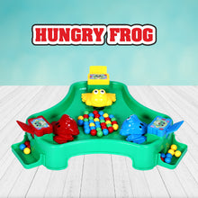 Load image into Gallery viewer, Hungry Frog Eat Beans Game - 3 Players | Kids interactive game | Family game | No battery toy | Fast-paced kids game | Bean launching game | Board Game | For kids 5+ Years
