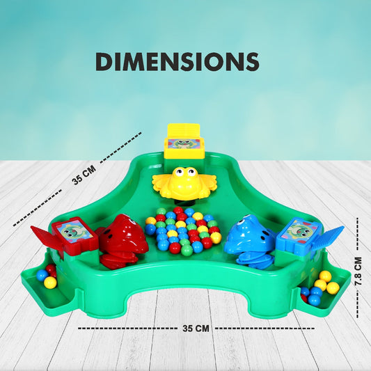 Hungry Frog Eat Beans Game - 3 Players | Kids interactive game | Family game | No battery toy | Fast-paced kids game | Bean launching game | Board Game | For kids 5+ Years