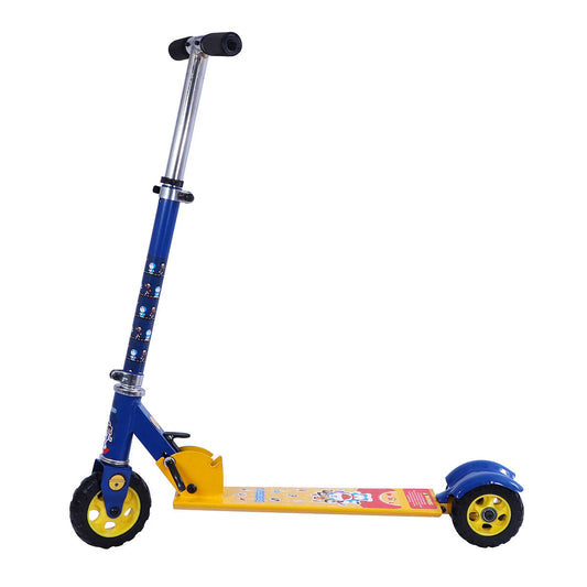Doraemon Scooter Square | Kids Scooter | Adjustable & Foldable Scooter | Skateboard Scooter | Rear Brake Scooter for kids | For Kids age 5+ years