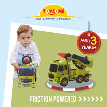 Load image into Gallery viewer, Varuna Missile Launcher | Friction Powered Toy | Unbreakable Toy | Missile Launcher Toy Truck | Push and Go | Made in India | For kids 3+ year
