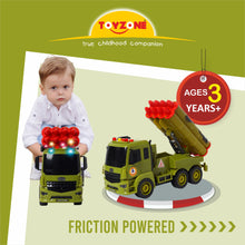 Load image into Gallery viewer, Prithvi Missile Launcher | Friction Powered Toy | Unbreakable Toy | Missile Launcher Toy Truck | Push and Go | Made in India | For kids 3+ year
