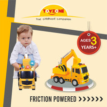 Load image into Gallery viewer, Excavator | Friction Powered Toy | Unbreakable Toy | Push and Go | Made in India | For kids 2+ year
