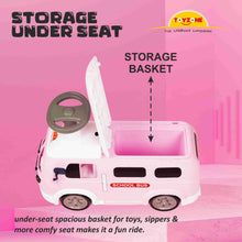 Load image into Gallery viewer, Happy Bus Ride On - Pink | Toddler Ride-on | Lights &amp; Music | Ride-on with easy storage | Grip wheels | Make in India | Indoor &amp; Outdoor | For Kids 2+ years
