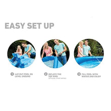 Load image into Gallery viewer, Intex 8ft X 2ft Easy Set Inflatable Puncture Resistant Circular Above Ground Pool 28106
