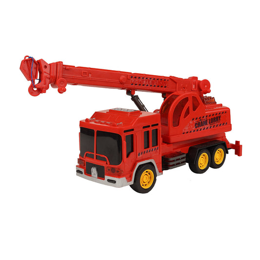 Crane Lorry | Friction-powered Toy | Push & go Toy | Pull-Push Vehicle | Construction Toy for Kids | Toy Truck | Engineering Toy | Pull Along | Easy Play | For Kids age 3+ years