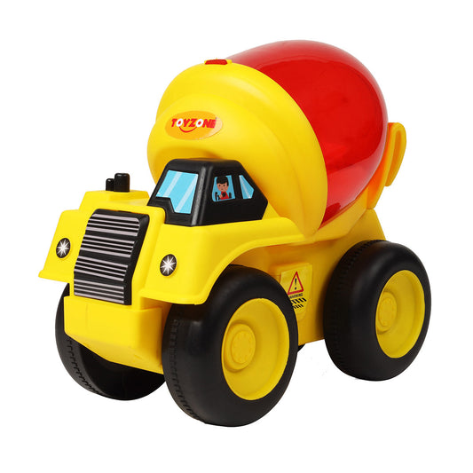 Concrete Mixer Concrete MixerKing Truck | Friction Toy | Unbreakable Concrete Mixer Toy | Push and Go | Crawling Toy | Made in India | For kids 2+ year