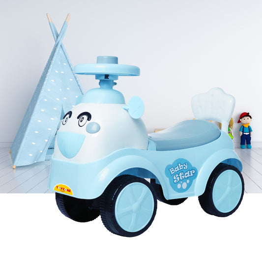Baby Star - Blue| Push Ride-on | Push Car with Storage | Ride-On Car with Backrest | Ride On for Toddlers | For Kids 3+ years