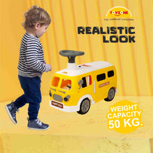 Load image into Gallery viewer, Happy Bus Ride On - Yellow | Toddler Ride-on | Lights &amp; Music | Ride-on with easy storage | Grip wheels | Make in India | Indoor &amp; Outdoor | For Kids 2+ years
