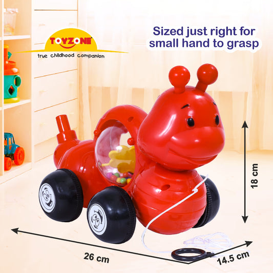 Ant Pull Along | Interactive pull toy | Toy for walking babies Toddler | Movement toy | Early learning Pull toy | Toddler activity toy | For age 12+ Months