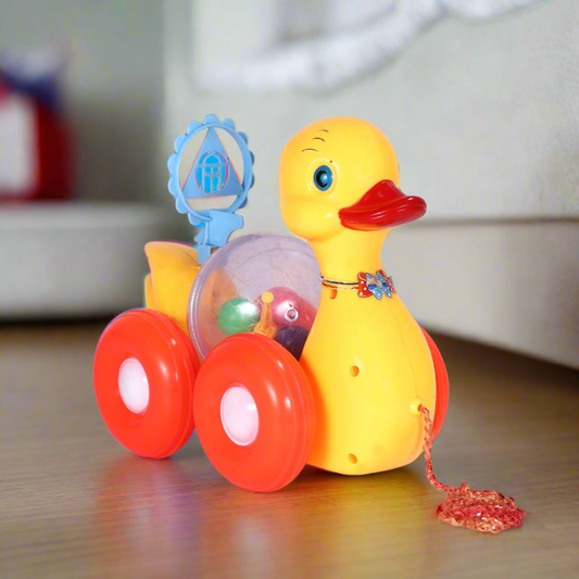 Baby Duck Pull Along | Interactive pull toy | Toy for walking babies Toddler | Movement toy | Early learning Pull toy | Toddler activity toy | For age 12+ Months
