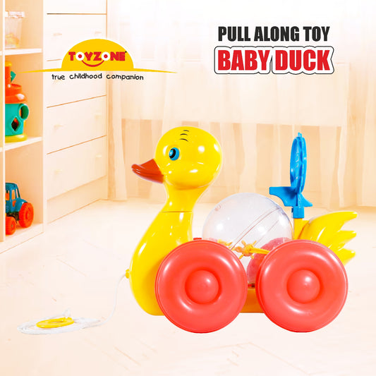 Baby Duck Pull Along | Interactive pull toy | Toy for walking babies Toddler | Movement toy | Early learning Pull toy | Toddler activity toy | For age 12+ Months