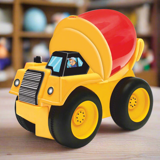 Concrete Mixer Bump 'N' Go  | Lights & Sound | Musical Baby Toy | Baby construction Toy | Active Play Toy | Battery Operated Toy | Educational Toy for Infants | Infant Sensory Play Toy | For New Born & Toddlers