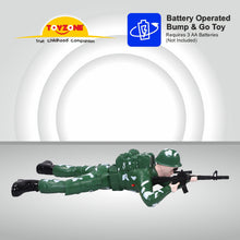 Load image into Gallery viewer, Crawling Soldier Bump &#39;N&#39; Go | Lights &amp; Sound | Musical Baby Toy | Baby Soldier Toy | Active Play Toy | Battery Operated Toy | Educational Toy for Infants | Infant Sensory Play Toy | For New Born &amp; Toddlers
