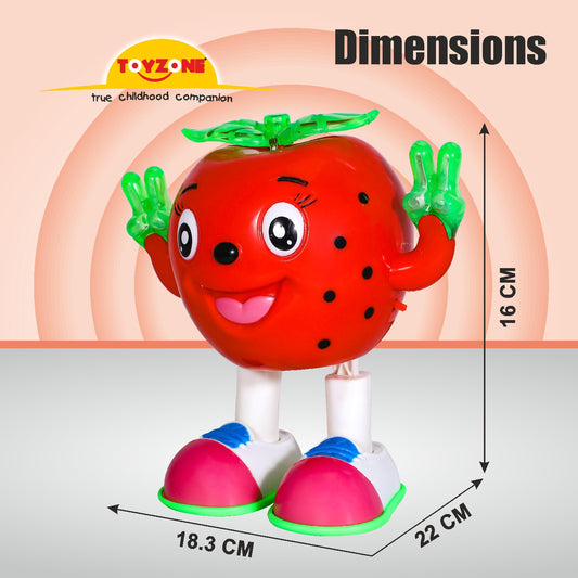 Dancing Strawberry Bump 'N' Go | Lights & Sound | Musical Baby Toy | Baby Dance Toy | Active Play Toy | Battery Operated Toy | Educational Toy for Infants | Infant Sensory Play Toy | For New Born & Toddlers