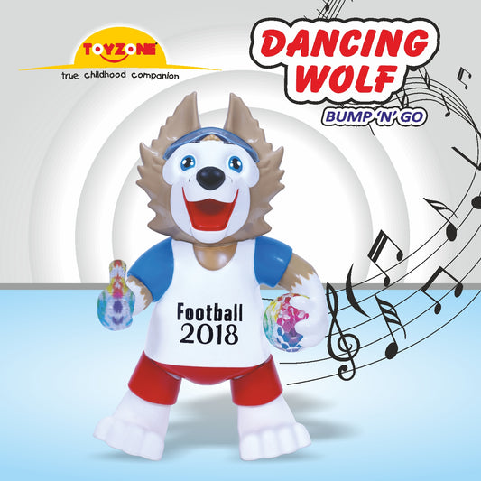 Dancing Wolf Bump 'N' Go | Lights & Sound | Musical Baby Toy | Baby Dance Toy | Active Play Toy | Battery Operated Toy | Educational Toy for Infants | Infant Sensory Play Toy | For New Born & Toddlers