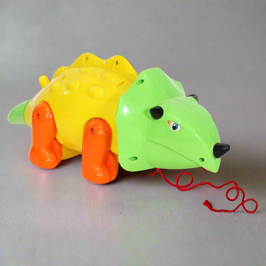 Triceratops Dinosaur Pull Along | Interactive pull toy | Toy for walking babies Toddler | Movement toy | Early learning Pull toy | Toddler activity toy | For age 12+ Months