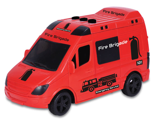 Fire Van Friction | Friction-powered Toy | Push & go Toy | Pull-Push vehicle | Durable Van | Easy Play Van | For Kids age 3+ years
