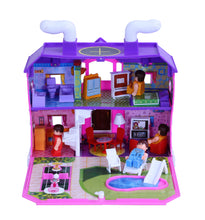 Load image into Gallery viewer, My Family Doll House - 35 pcs | Girls Role Playset | Pretend Play | Doll House with Furniture | Dollhouse Accessories | Imaginative Play | Playhouse | For Kids Age 3+ years
