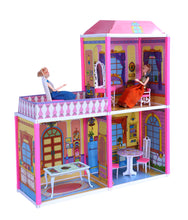 Load image into Gallery viewer, My Pretty Doll House | Girls Role Playset | Pretend Play | Doll House with Furniture | Dollhouse Accessories | Imaginative Play | Playhouse | For Kids Age 3+ years
