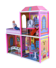 Load image into Gallery viewer, My Pretty Doll House | Girls Role Playset | Pretend Play | Doll House with Furniture | Dollhouse Accessories | Imaginative Play | Playhouse | For Kids Age 3+ years
