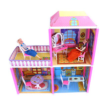 Load image into Gallery viewer, My Pretty Doll House | Girls Role Playset | Pretend Play | Doll House with Furniture | Dollhouse Accessories | Imaginative Play | Playhouse | For Kids Age 3+ years
